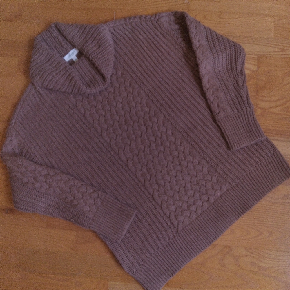 Haven Well Within Chunky Cozy Winter‎ Cable Knit  Taupe Gorpcore Sweater
